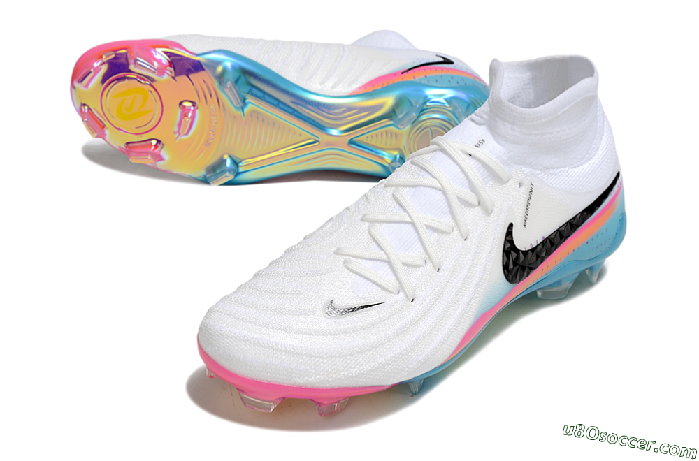 Nike Phantom Luna Elite FG Firm Ground Soccer Cleats - White/Red/Blue 3