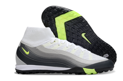 Nike Air Zoom Mercurial Superfly 10 Elite TF Artificial Turf Soccer Shoes - White/Grey/Yellow