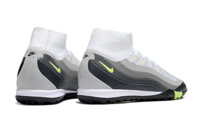 Nike Air Zoom Mercurial Superfly 10 Elite TF Artificial Turf Soccer Shoes - White/Grey/Yellow