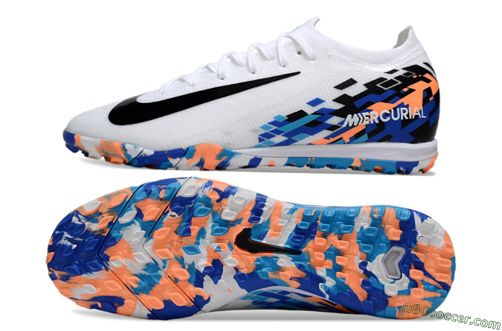 Nike Air Zoom Mercurial Vapor 16 Elite TF Artificial Turf Soccer Shoes - White/Black/Orange 0