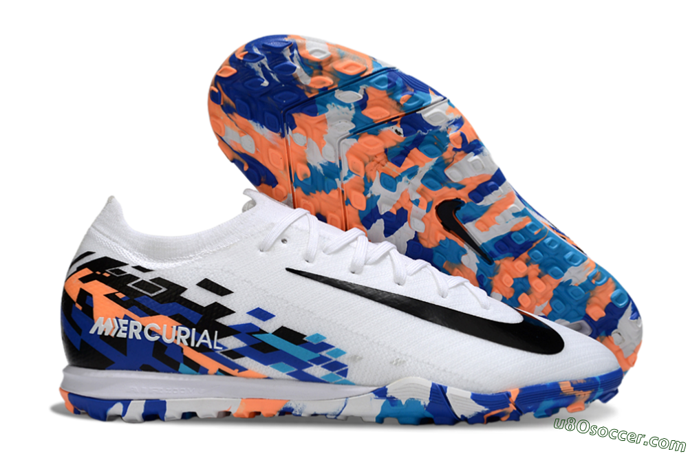 Nike Air Zoom Mercurial Vapor 16 Elite TF Artificial Turf Soccer Shoes - White/Black/Orange 1