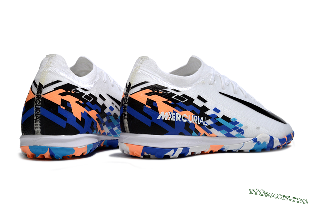 Nike Air Zoom Mercurial Vapor 16 Elite TF Artificial Turf Soccer Shoes - White/Black/Orange 6