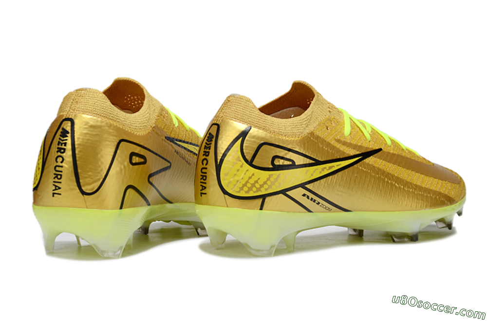 Nike Air Zoom Mercurial Vapor 16 Elite FG Firm Ground Soccer Cleats - Gold/Black/Yellow 6