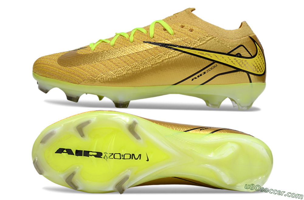 Nike Air Zoom Mercurial Vapor 16 Elite FG Firm Ground Soccer Cleats - Gold/Black/Yellow 0