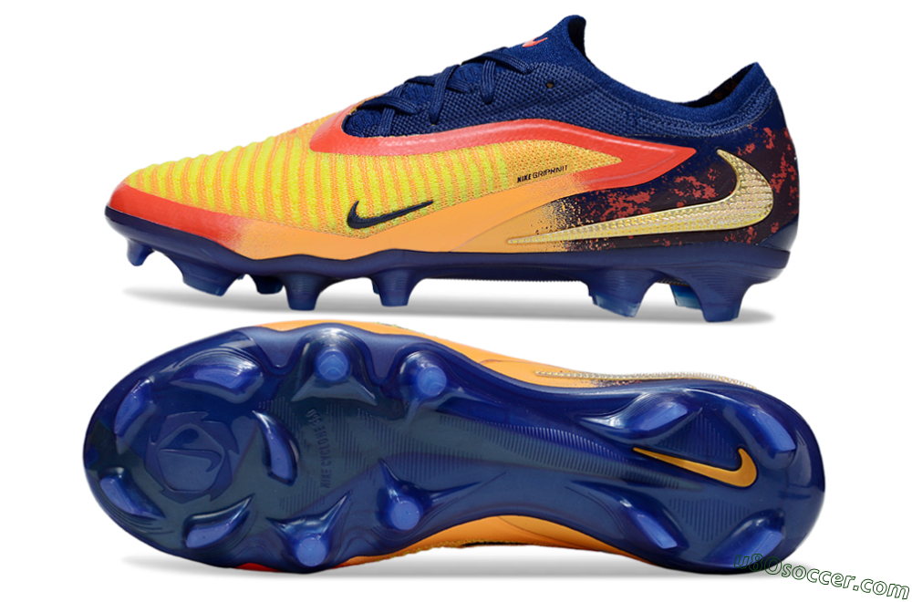 Nike Phantom 6 Elite FG Firm Ground Soccer Cleats - Yellow/Blue/Red 0