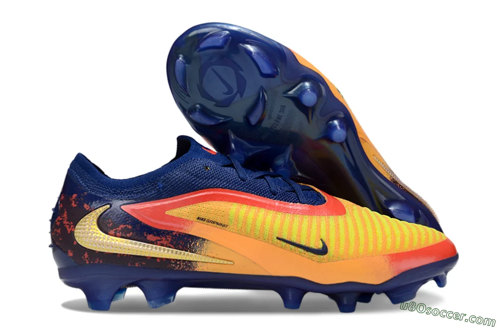 Nike Phantom Soccer Shoes in Yellow, Navy & Red Accent Nike Phantom 6 Low Pro EH Haaland Firm Ground Cleats main image 4