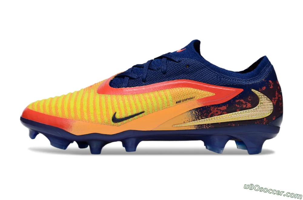 Nike Men\'s Soccer Boots in Yellow, Red, Blue Nike Phantom 6 Elite Low FG Soccer Cleats - Yellow/Red/Blue/Gold main image 3