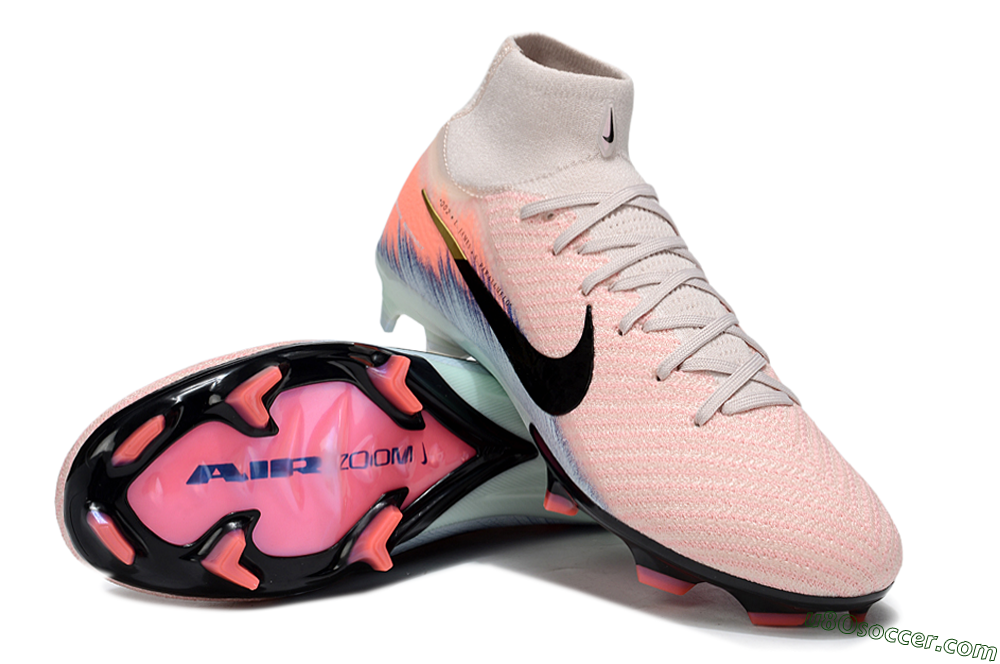 Nike Air Zoom Mercurial Superfly 10 Elite FG Firm Ground Soccer Cleats - Pink/Black/Blue 3