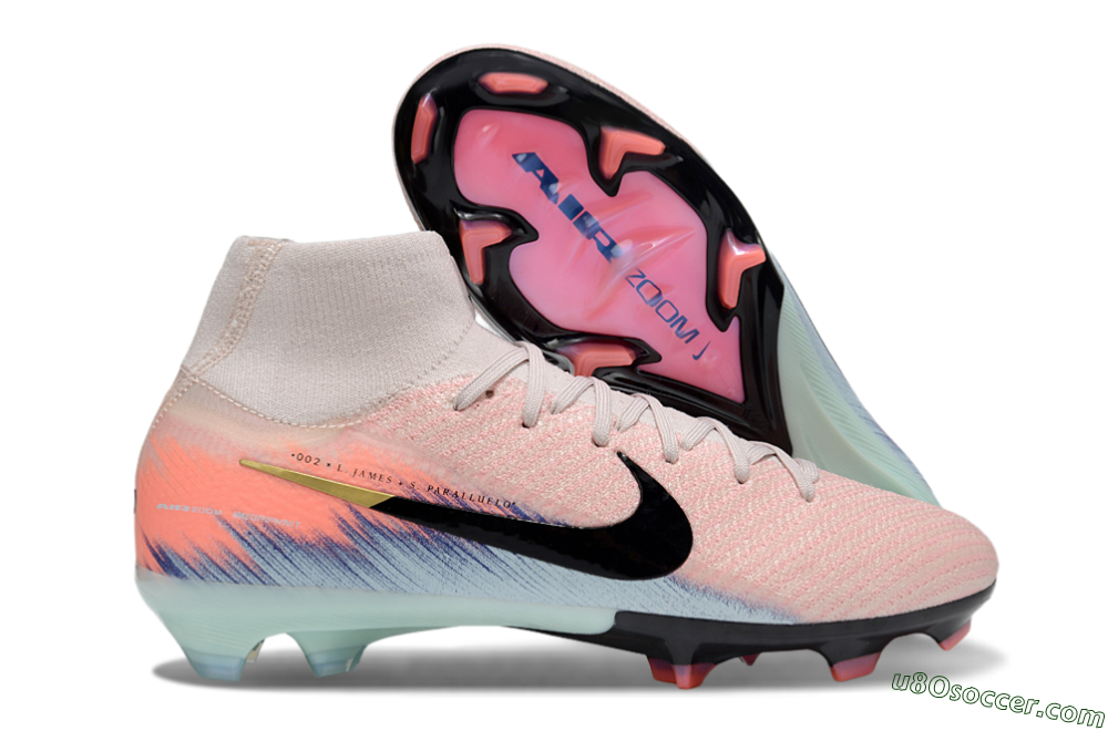Nike Air Zoom Mercurial Superfly 10 Elite FG Firm Ground Soccer Cleats - Pink/Black/Blue 1