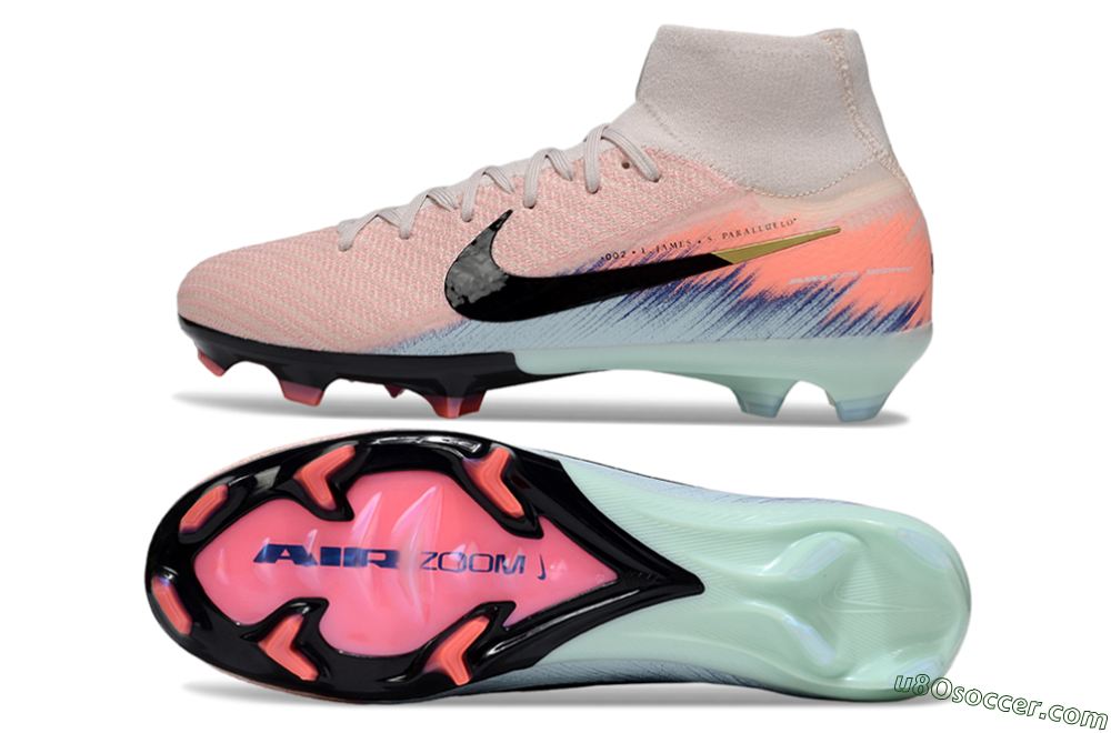 Nike Air Zoom Mercurial Superfly 10 Elite FG Firm Ground Soccer Cleats - Pink/Black/Blue 0