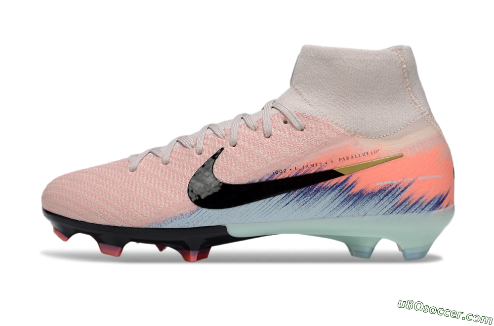 Nike Air Zoom Mercurial Superfly 10 Elite FG Firm Ground Soccer Cleats - Pink/Black/Blue 2