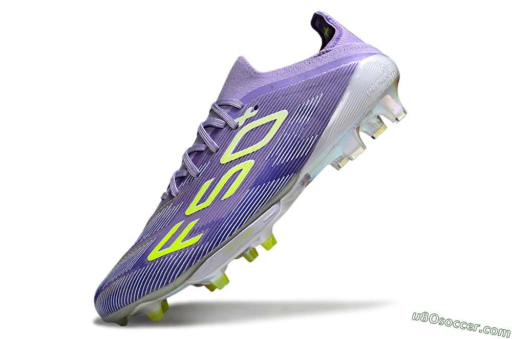 Adidas F50+ Elite Lightstrike Pro FG Firm Ground Soccer Cleats - Purple/Yellow/White 5