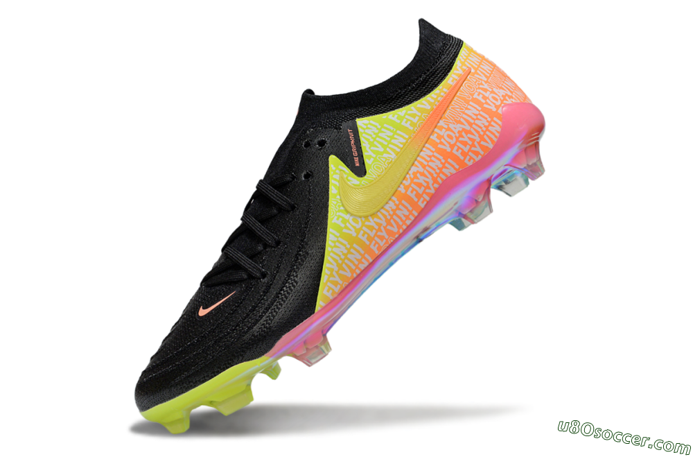 Nike Phantom GX 2 Elite FG Firm Ground Soccer Cleats - Black/Yellow/Orange 5