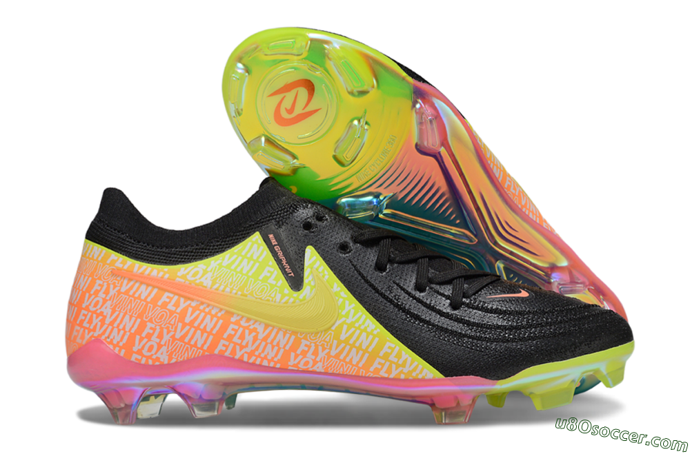 Nike Phantom GX 2 Elite FG Firm Ground Soccer Cleats - Black/Yellow/Orange 1