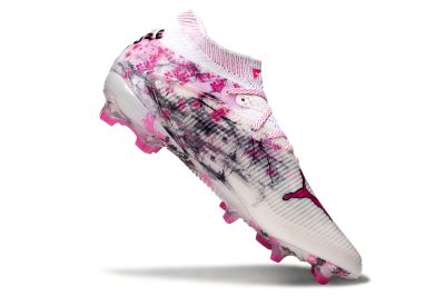 Puma Future 8 Ultimate FG Firm Ground Soccer Cleats - White/Pink/Silver