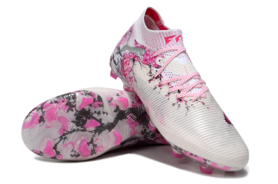 Puma Future 8 Ultimate FG Firm Ground Soccer Cleats - White/Pink/Silver