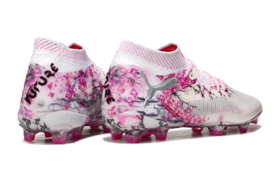 Puma Future 8 Ultimate FG Firm Ground Soccer Cleats - White/Pink/Silver