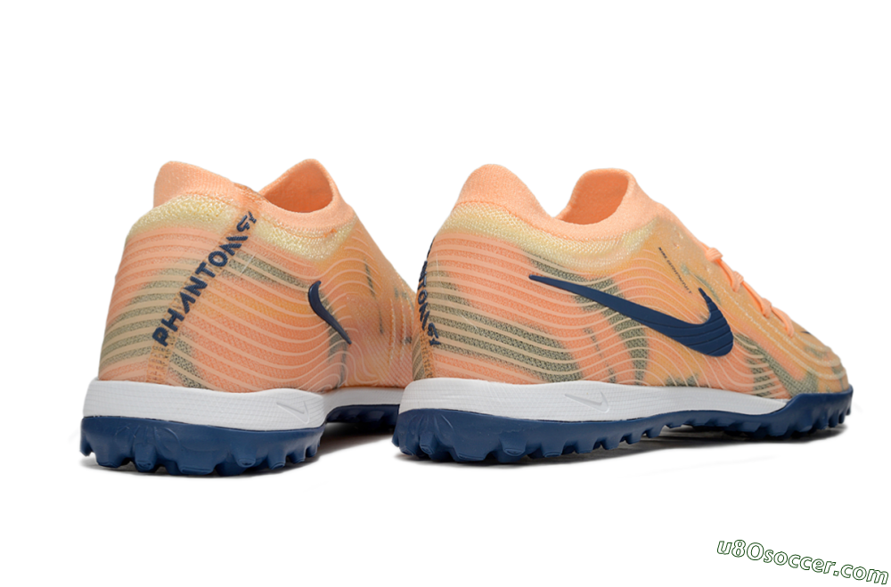 Nike Phantom GX 2 Elite TF Artificial Turf Soccer Shoes - Orange/Blue/Jade 6