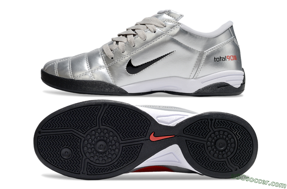 Nike Total 90 III IC Indoor & Futsal Soccer Shoes - Silver/Black 0