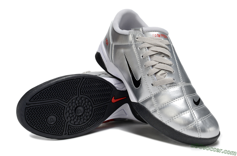Nike Total 90 III IC Indoor & Futsal Soccer Shoes - Silver/Black 3