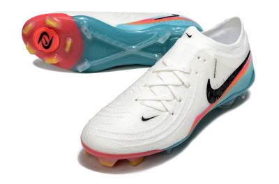 Nike Phantom GX 2 Elite FG Firm Ground Soccer Cleats - White/Red/Jade