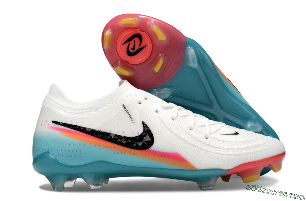 Nike Phantom GX 2 Elite FG Firm Ground Soccer Cleats - White/Red/Jade 1