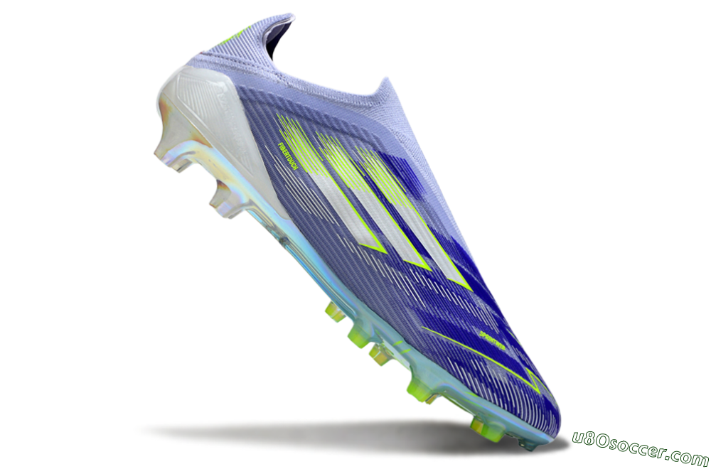 Adidas F50 Elite Laceless FG Firm Ground Soccer Cleats - Blue/Yellow/Silver 5