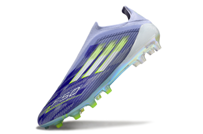 Adidas F50 Elite Laceless FG Firm Ground Soccer Cleats - Blue/Yellow/Silver