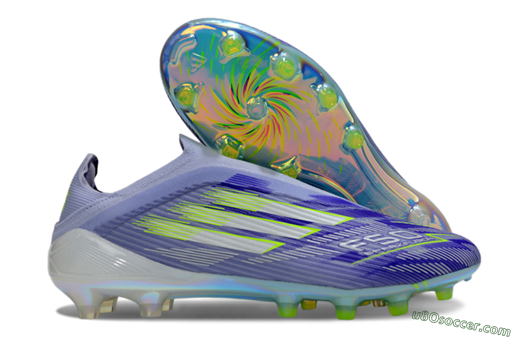 Adidas F50 Elite Laceless FG Firm Ground Soccer Cleats - Blue/Yellow/Silver 1