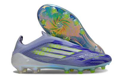 Adidas F50 Elite Laceless FG Firm Ground Soccer Cleats - Blue/Yellow/Silver