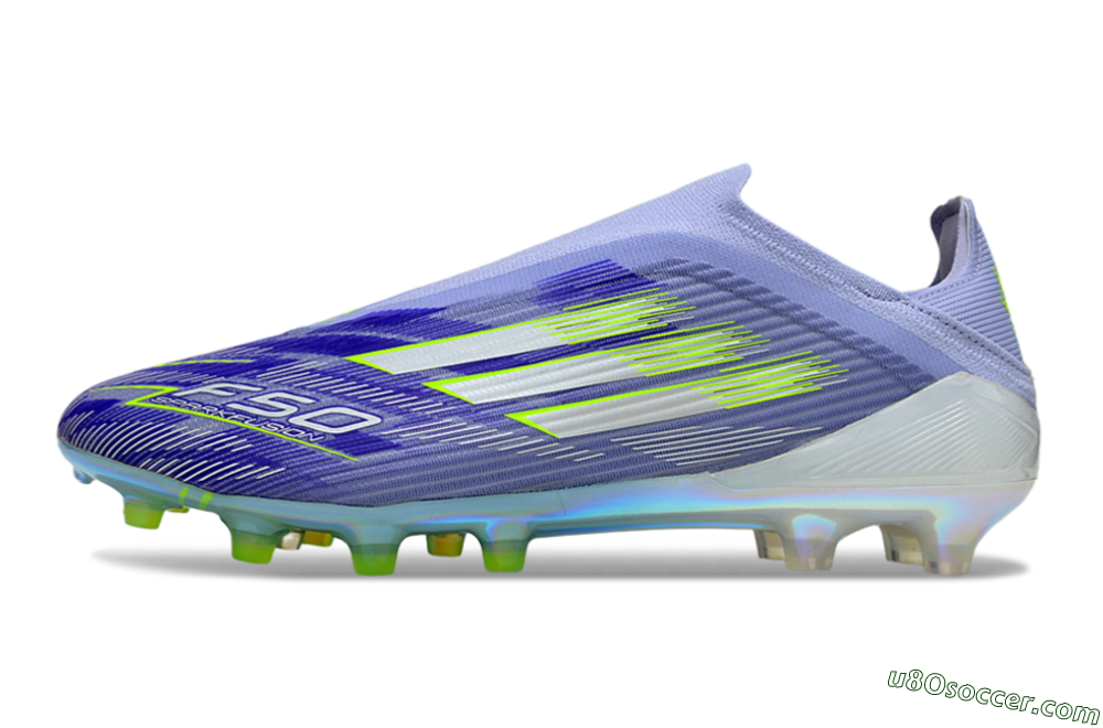 Adidas F50 Elite Laceless FG Firm Ground Soccer Cleats - Blue/Yellow/Silver 2