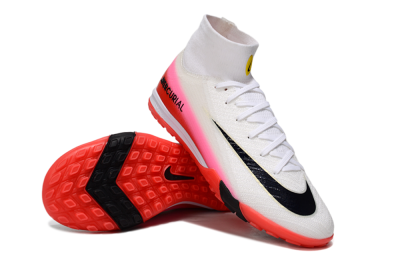 Nike Air Zoom Mercurial Superfly 10 Elite TF Artificial Turf Soccer Shoes - White/Black/Red