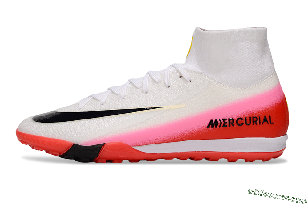 Nike Air Zoom Mercurial Superfly 10 Elite TF Artificial Turf Soccer Shoes - White/Black/Red 2