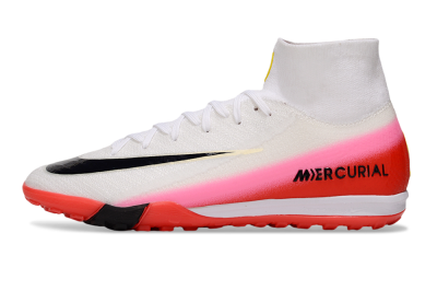 Nike Air Zoom Mercurial Superfly 10 Elite TF Artificial Turf Soccer Shoes - White/Black/Red