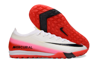 Nike Air Zoom Mercurial Vapor 16 Elite TF Artificial Turf Soccer Shoes - White/Blue/Pink