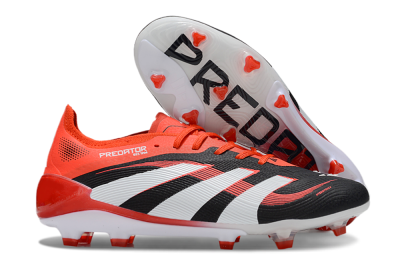 Adidas Predator 25 Elite FG Firm Ground Soccer Cleats - Black/Red/White