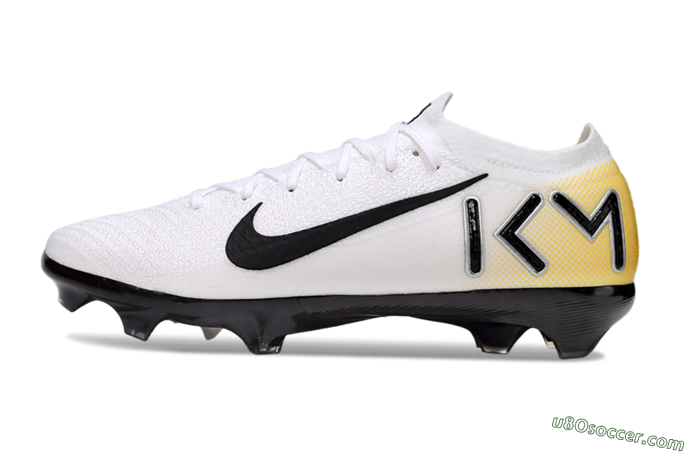 Nike Air Zoom Mercurial Vapor 16 Elite FG Firm Ground Soccer Cleats - White/Black/Yellow 2