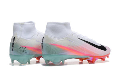 Nike Air Zoom Mercurial Superfly 10 Elite FG Firm Ground Soccer Cleats - White/Pink/Jade