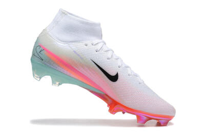 Nike Air Zoom Mercurial Superfly 10 Elite FG Firm Ground Soccer Cleats - White/Pink/Jade