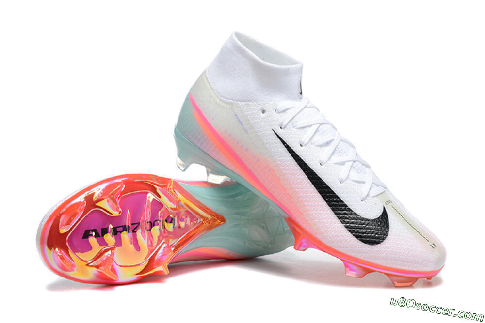 Nike Air Zoom Mercurial Superfly 10 Elite FG Firm Ground Soccer Cleats - White/Pink/Jade 4