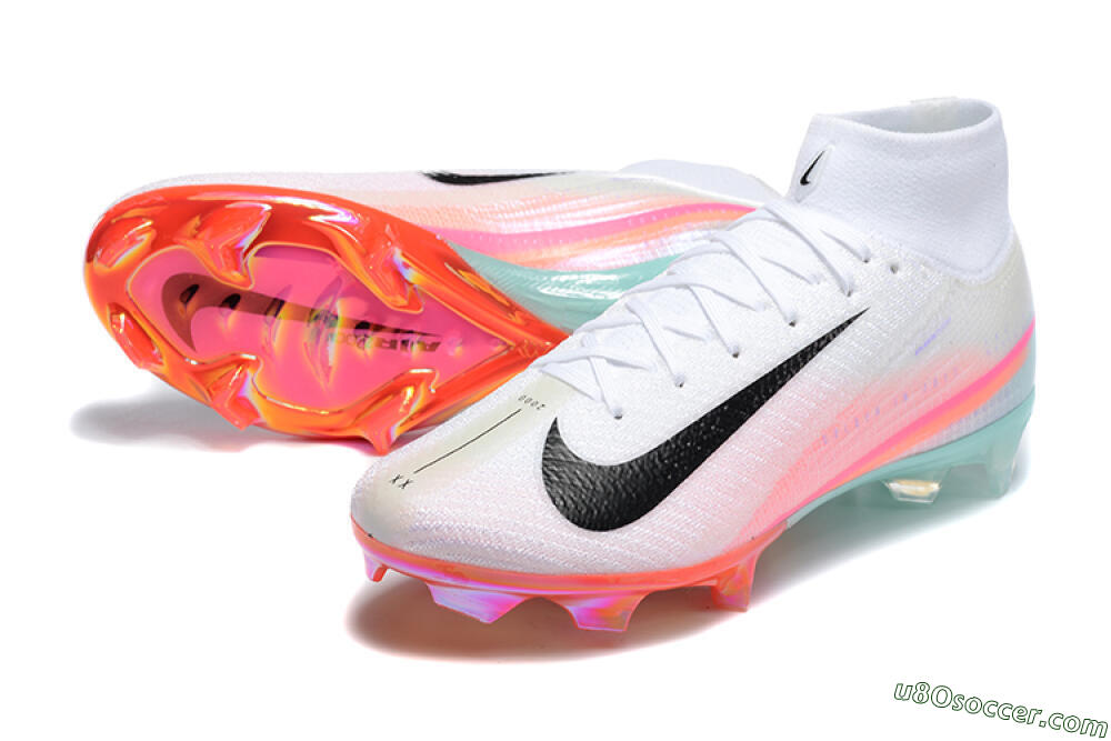 Nike Air Zoom Mercurial Superfly 10 Elite FG Firm Ground Soccer Cleats - White/Pink/Jade 3