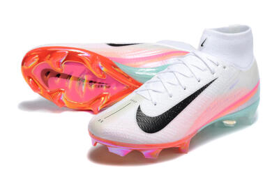 Nike Air Zoom Mercurial Superfly 10 Elite FG Firm Ground Soccer Cleats - White/Pink/Jade