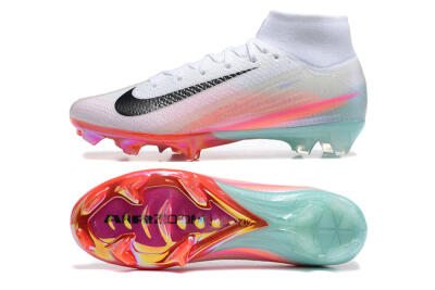 Nike Air Zoom Mercurial Superfly 10 Elite FG Firm Ground Soccer Cleats - White/Pink/Jade