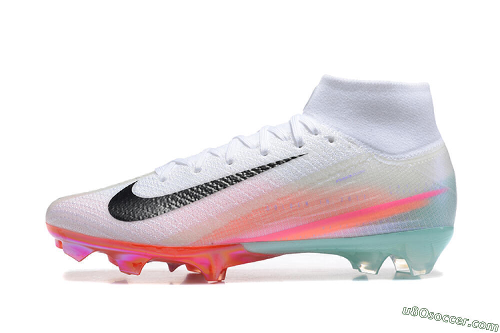 Nike Air Zoom Mercurial Superfly 10 Elite FG Firm Ground Soccer Cleats - White/Pink/Jade 2