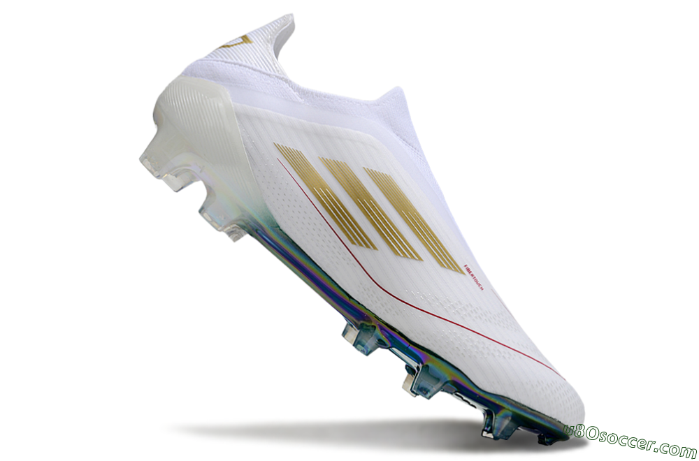 Adidas F50 Elite Laceless FG Firm Ground Soccer Cleats - White/Green/Yellow 4