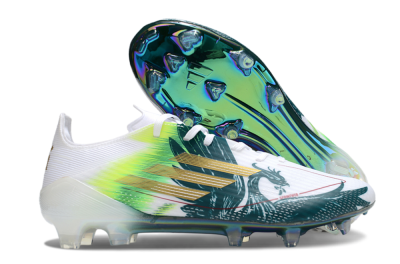 Adidas F50 Elite FG Firm Ground Soccer Cleats - White/Green/Yellow