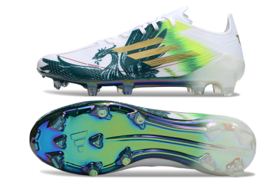 Adidas F50 Elite FG Firm Ground Soccer Cleats - White/Green/Yellow