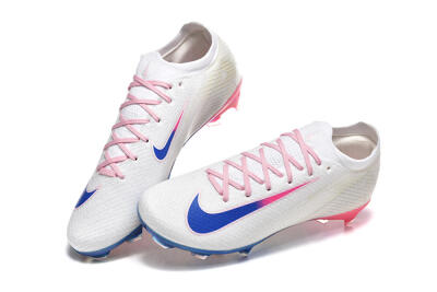 Nike Air Zoom Mercurial Vapor 16 Elite FG Firm Ground Soccer Cleats - White/Blue/Pink