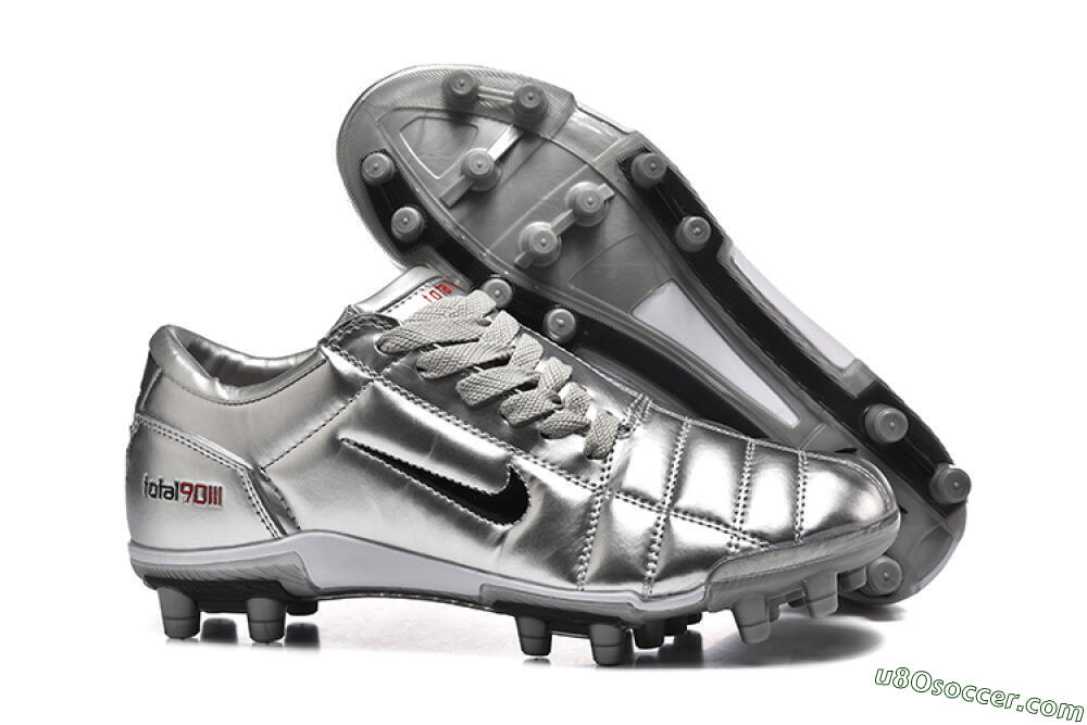 Niken Total 90 III FG Firm Ground Soccer Cleats - Silver/Black 1