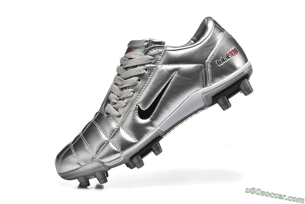 Niken Total 90 III FG Firm Ground Soccer Cleats - Silver/Black 8